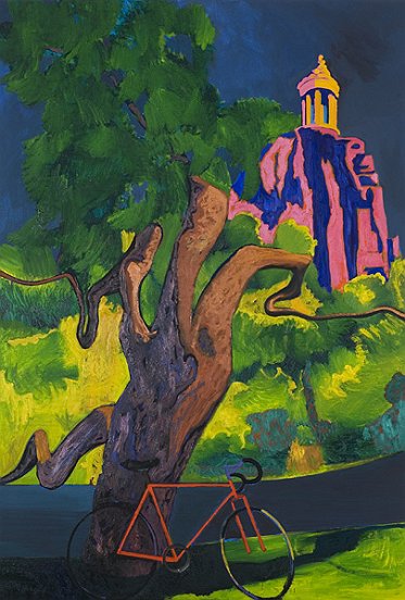 Paysage Fancais (Buttes Chaumont), 2005, 190 x 130 cm, oil on canvas