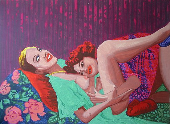 Miss Crawford and Miss Hinefleaar, 2006, 150 x 100 cm, acrylic on paper