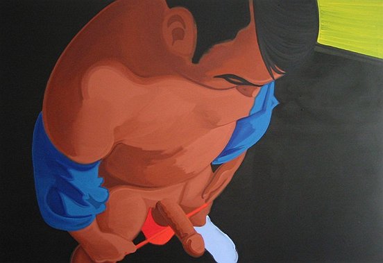 Das Genie (50 Jahre Einsamkeit), 2003, 150 x 220 cm,  oil on canvas