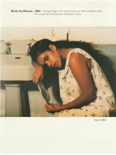 Tracey Moffatt Scarred for Life Birth Certifivate